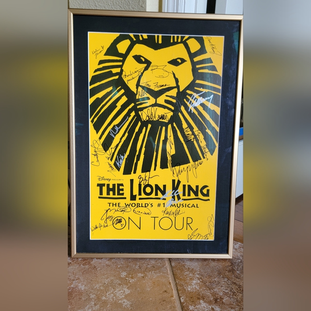 Lion King The Musical Minskoff Theatre Autographed Broadway Cast Poster